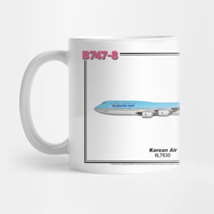 Boeing B747-8 - Korean Air (Art Print) Mug